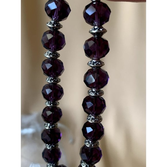 SOLD Valerie Parr Hill Purple Crystal Prayer Box Bracelet NEW WITH TAG - Picture 3 of 6